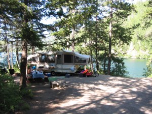 Site 17, with a view across the lake
